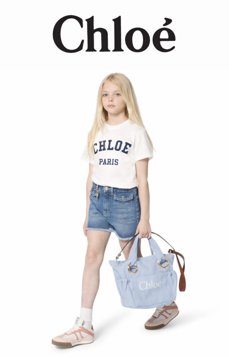 Блуза с лого в син цвят Chloe