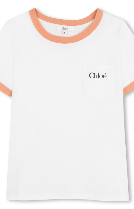 Тениска с акцент в оранжев цвят Chloe Тениска с акцент в оранжев цвят Chloe