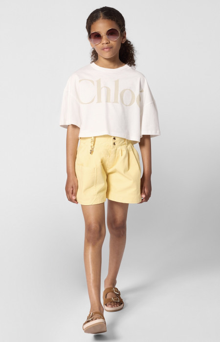 Къса блуза с лого Chloe