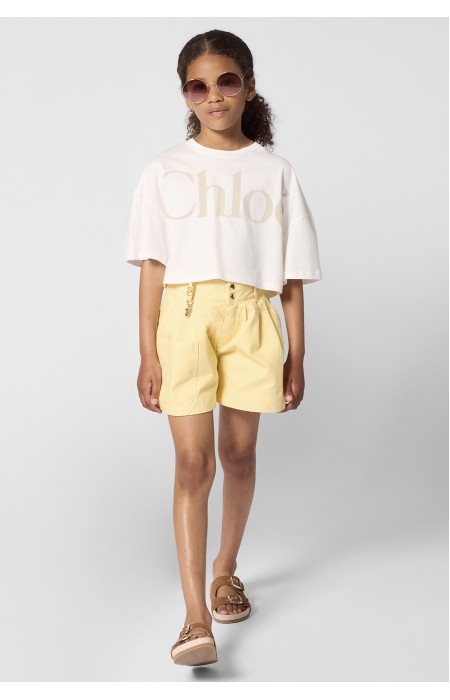 Къса блуза с лого Chloe