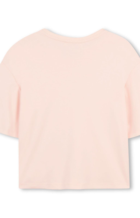 Блуза в прасковен цвят с релефно лого Chloe