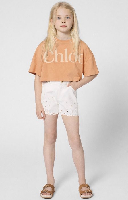 Къс панталон с бродирани краища Chloe 