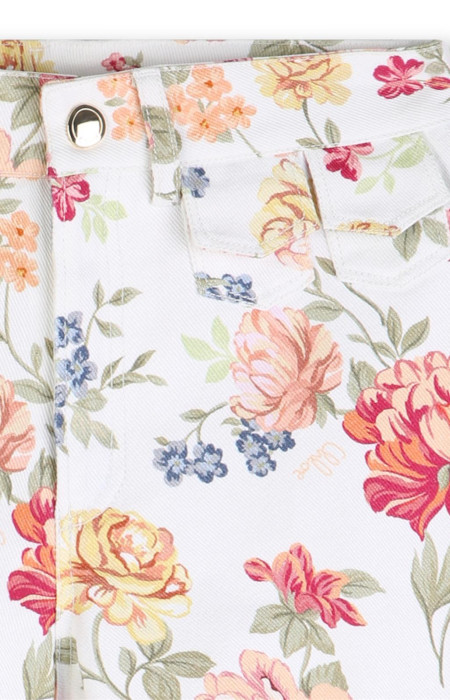 Бели Панталонки с мотиви цветя Chloe