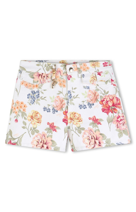 Бели Панталонки с мотиви цветя Chloe 