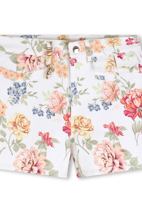 Бели Панталонки с мотиви цветя Chloe 