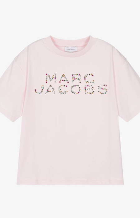 Тениска с къс  ръкав и многоцветни кристали Marc Jacobs 