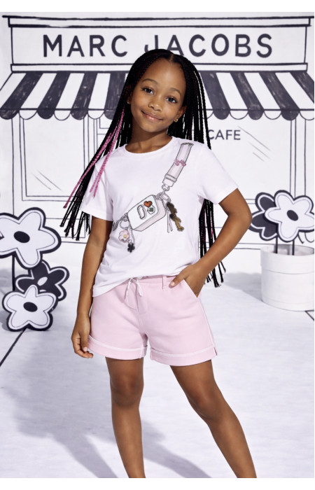 Къси памучни панталони в розая цвят Marc Jacobs 