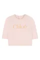 Суичър с релефен принт в цвят прескова Chloe