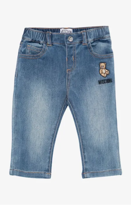 Дънки в син цвят Moschino Baby
