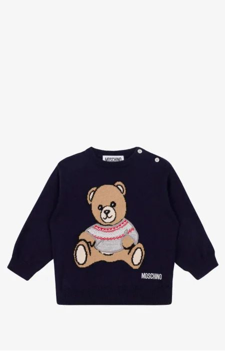 Блуза Moschino Baby в тъмно син цвят