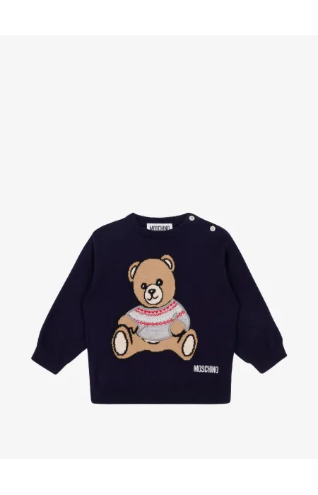 Блуза Moschino Baby в тъмно син цвят