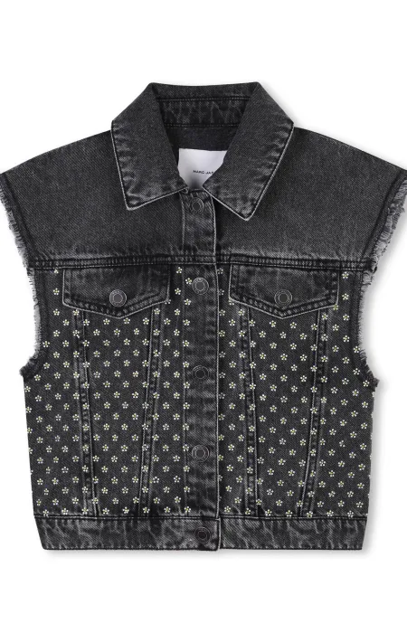 Елек с акценти от кристални цветя